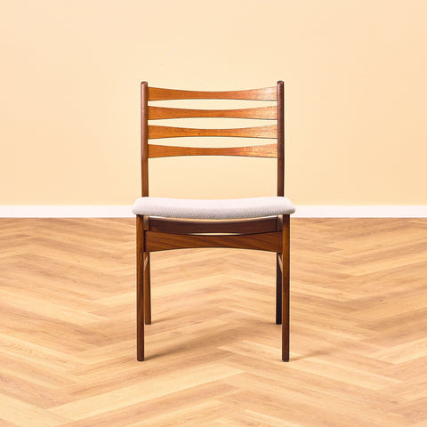 Danish dining chairs in walnut & teak by SAX