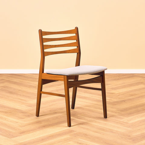 Danish dining chairs in walnut & teak by SAX