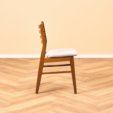 Danish dining chairs in walnut & teak by SAX