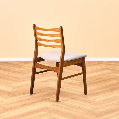 Danish dining chairs in walnut & teak by SAX