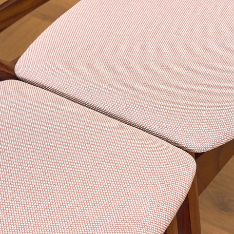 Danish dining chairs in walnut & teak by SAX