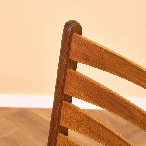 Danish dining chairs in walnut & teak by SAX