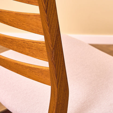 Danish dining chairs in walnut & teak by SAX