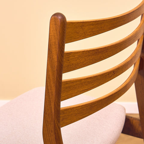 Danish dining chairs in walnut & teak by SAX