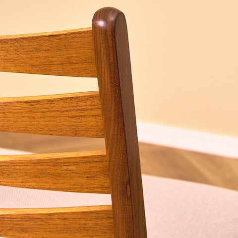 Danish dining chairs in walnut & teak by SAX
