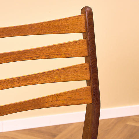 Danish dining chairs in walnut & teak by SAX