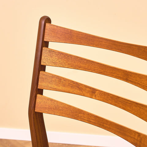 Danish dining chairs in walnut & teak by SAX