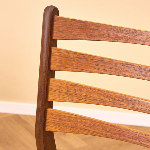 Danish dining chairs in walnut & teak by SAX