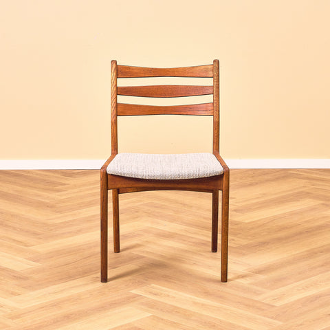 Dining chairs in teak & solid oak by Slagelse Møbelværk