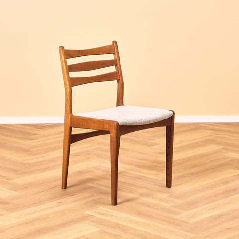 Dining chairs in teak & solid oak by Slagelse Møbelværk