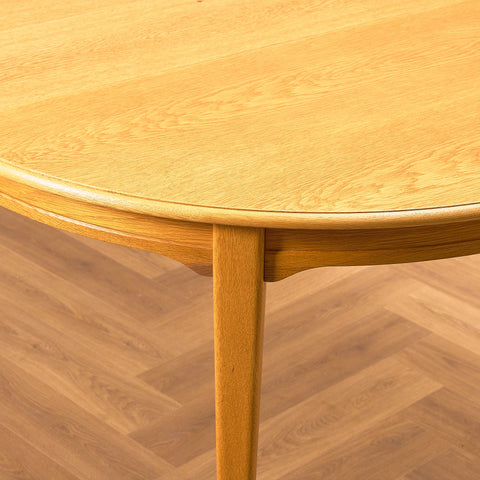 Swedish round dining table in oak by Svante Skogh, model "Vindö"