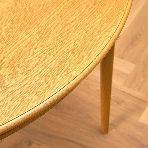 Swedish round dining table in oak by Svante Skogh, model "Vindö"