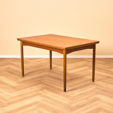 Danish rectangular dining table in teak and beech