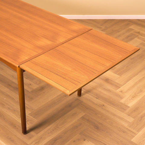 Danish rectangular dining table in teak and beech