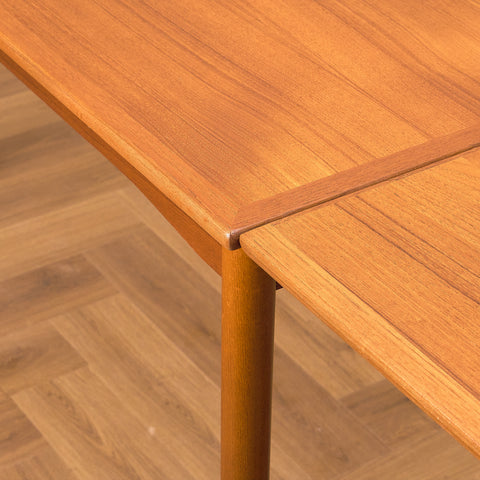 Danish rectangular dining table in teak and beech
