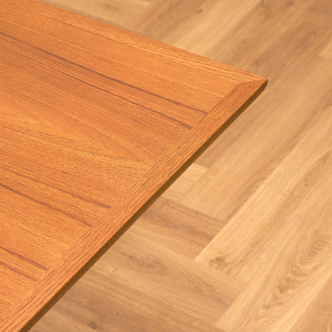 Danish rectangular dining table in teak and beech