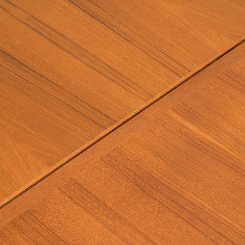 Danish rectangular dining table in teak and beech