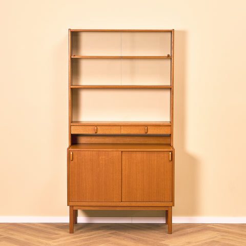Swedish bookshelf in teak by B. Fridhagen for Bodafors