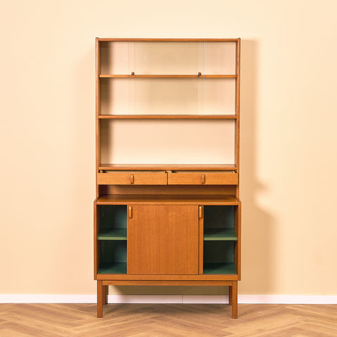 Swedish bookshelf in teak by B. Fridhagen for Bodafors