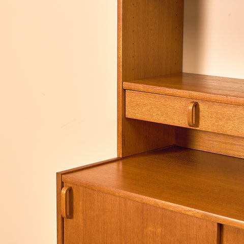 Swedish bookshelf in teak by B. Fridhagen for Bodafors