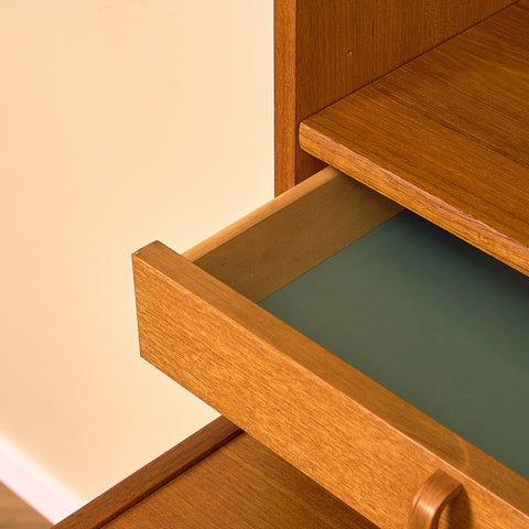 Swedish bookshelf in teak by B. Fridhagen for Bodafors