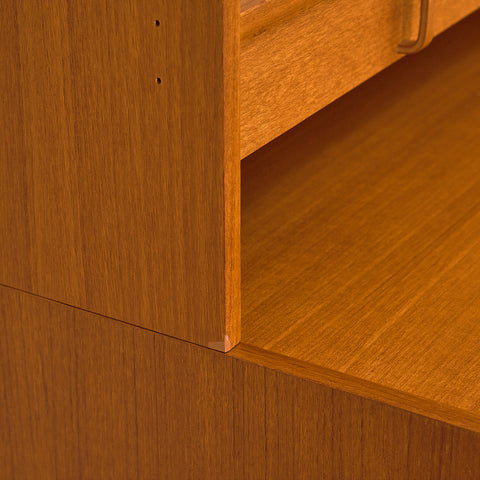 Swedish bookshelf in teak by B. Fridhagen for Bodafors