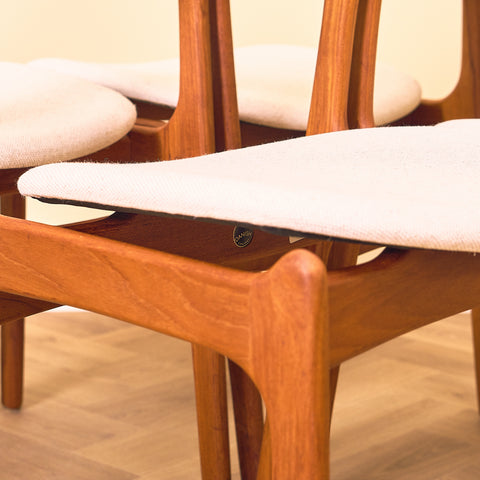 Danish dining chairs in teak, model OD49 by Erik Buch