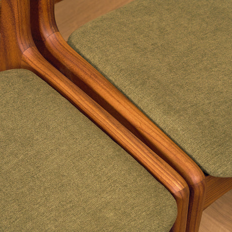 Danish dining chairs in walnut & teak