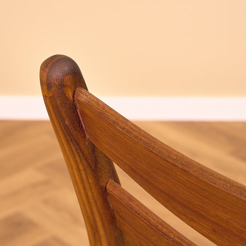 Danish dining chairs in walnut & teak