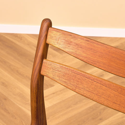 Danish dining chairs in walnut & teak
