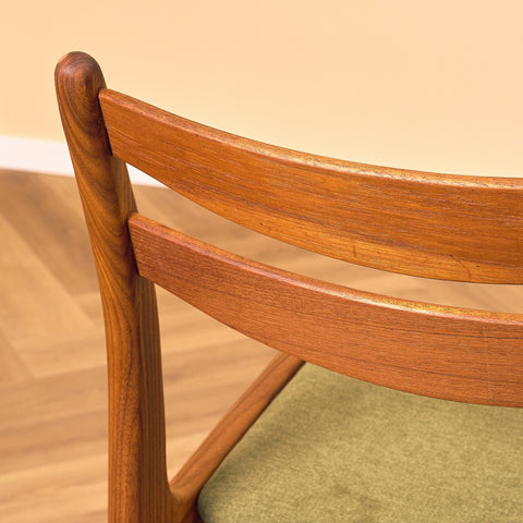 Danish dining chairs in walnut & teak