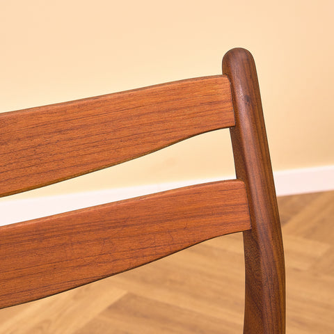 Danish dining chairs in walnut & teak