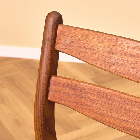 Danish dining chairs in walnut & teak