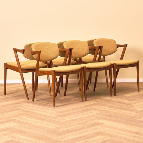 Rare set of 6 dining chairs 'model 42' by Kai Kristiansen for Andersen Møbelfabrik