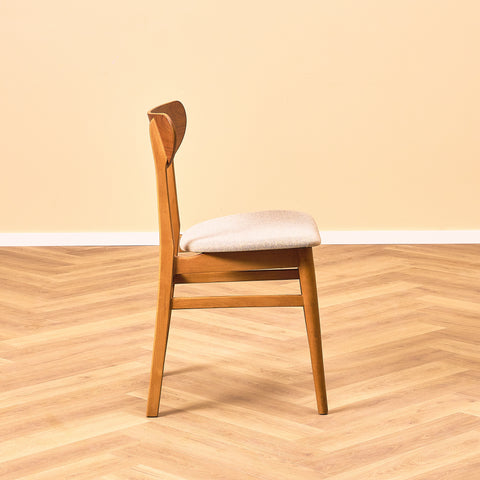 Danish dining chairs in teak and beech