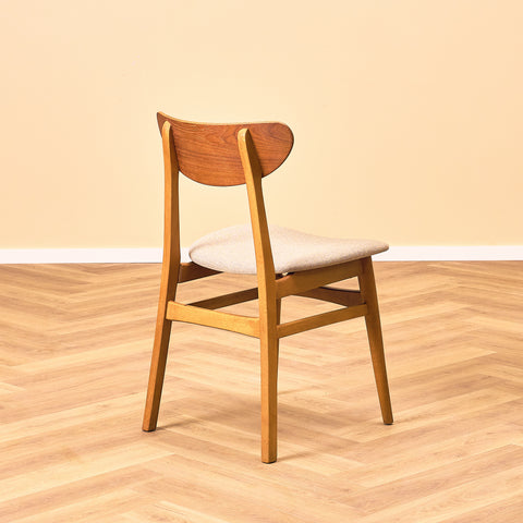 Danish dining chairs in teak and beech