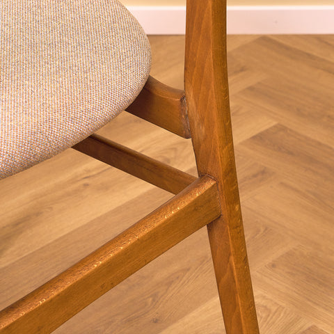 Danish dining chairs in teak and beech