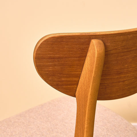 Danish dining chairs in teak and beech