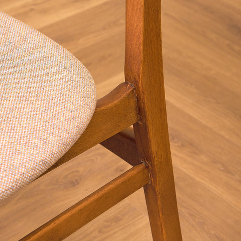 Danish dining chairs in teak and beech
