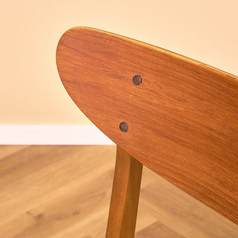 Danish dining chairs in teak and beech