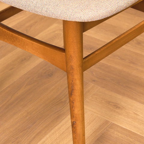 Danish dining chairs in teak and beech
