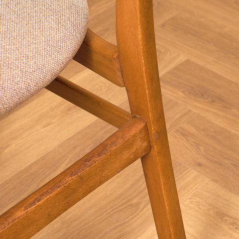 Danish dining chairs in teak and beech