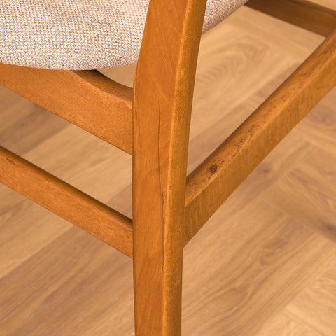 Danish dining chairs in teak and beech