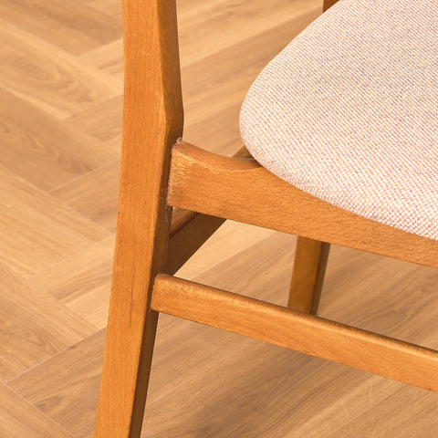 Danish dining chairs in teak and beech