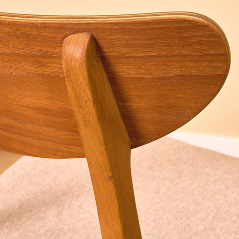Danish dining chairs in teak and beech