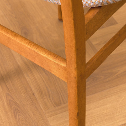 Danish dining chairs in teak and beech