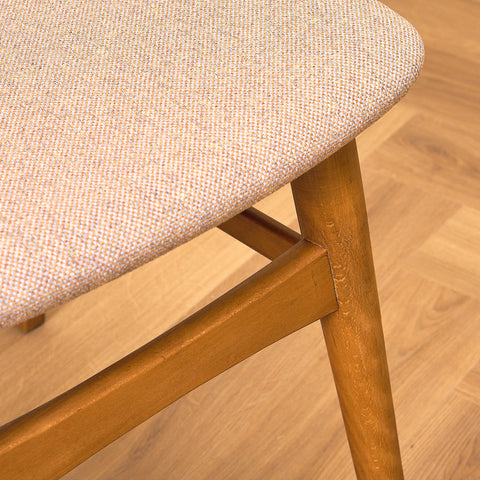 Danish dining chairs in teak and beech