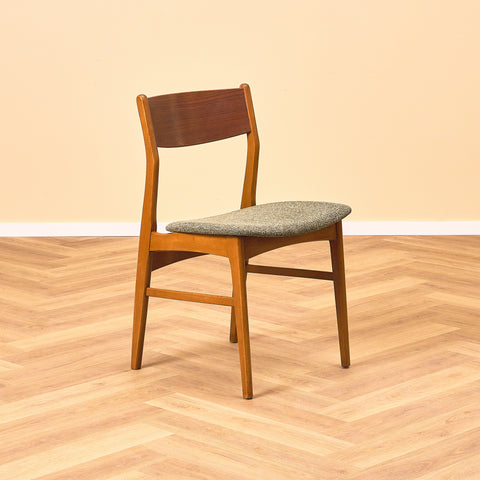 Danish dining chairs in teak and beech
