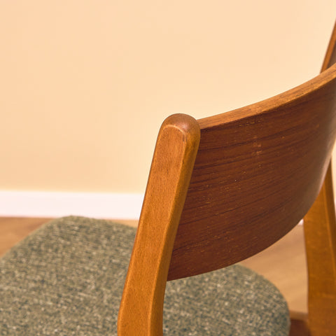 Danish dining chairs in teak and beech