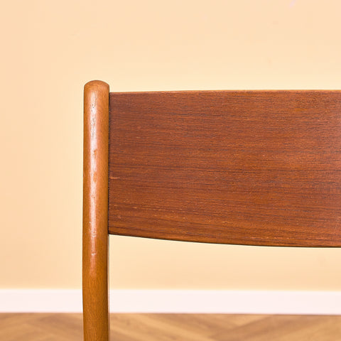 Danish dining chairs in teak and beech
